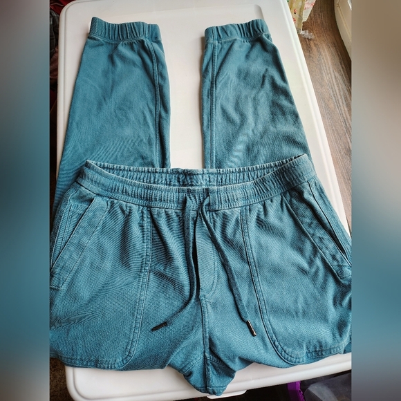 Athleta Farallón Jogger Pants Women's Teal Lace Up Cotton sz M. - Picture 4 of 17